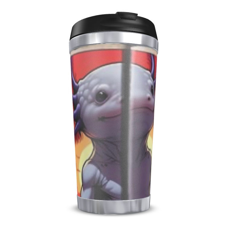 Sunset City Axolotl Travel Mug