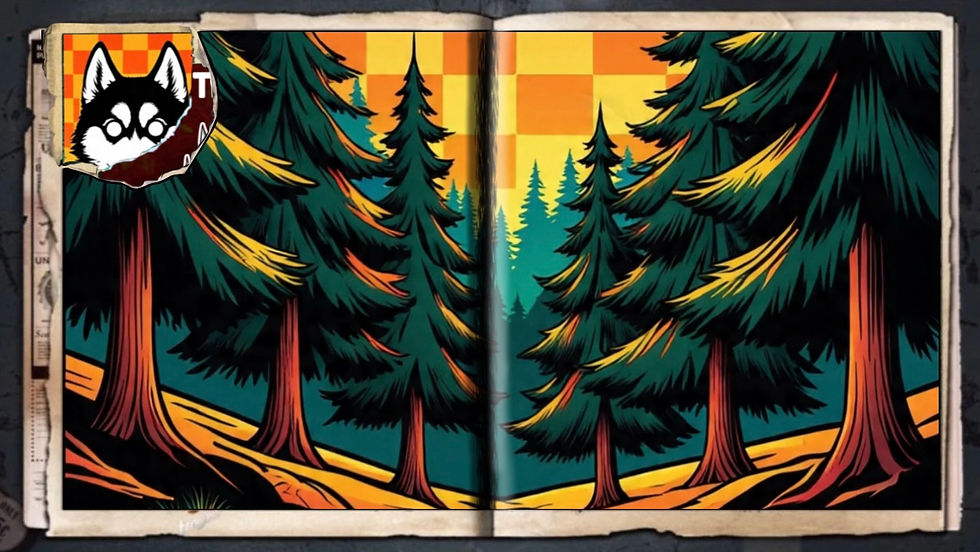 “WDT Forest”, a comic wallpaper by Austin Lambeau.