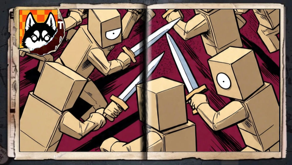 “Cardboard Cyclops”, a comic wallpaper by Austin Lambeau.
