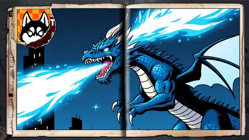 “Dark Comet Dragon”, a comic wallpaper by Austin Lambeau.