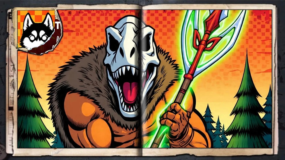 “T-Rex Knight”, a comic wallpaper by Austin Lambeau.