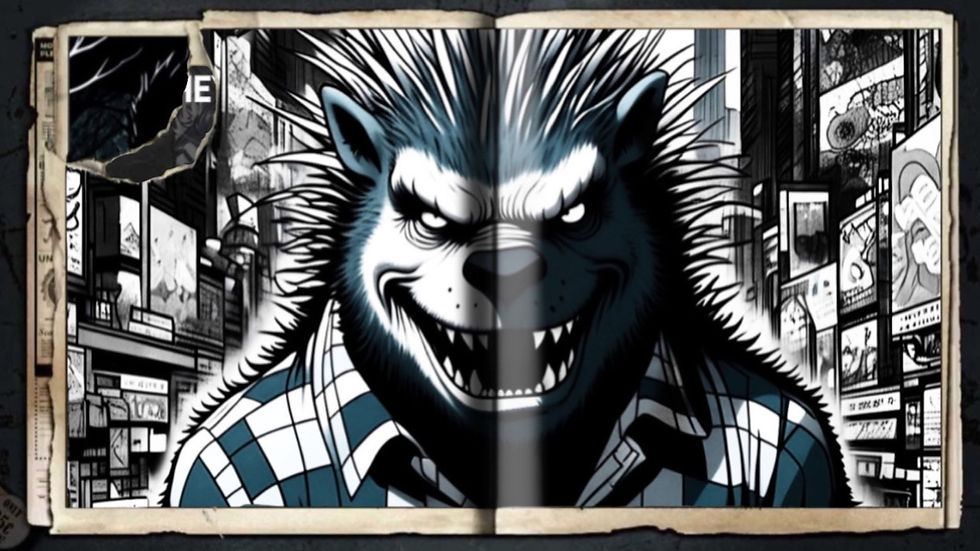“Slate Porcupine”, a comic wallpaper by Austin Lambeau.