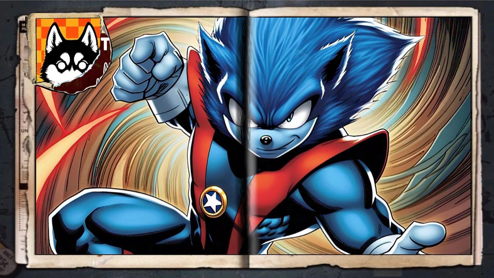 “Sonic The Superhog”, a comic wallpaper by Austin Lambeau.