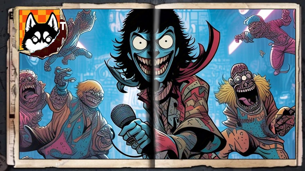 “Psycho Dancers”, a comic wallpaper by Austin Lambeau.