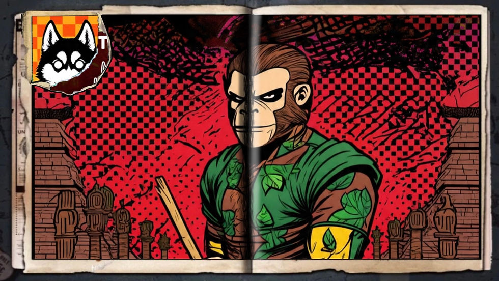 “Nuclear Baboon”, a comic wallpaper by Austin Lambeau.