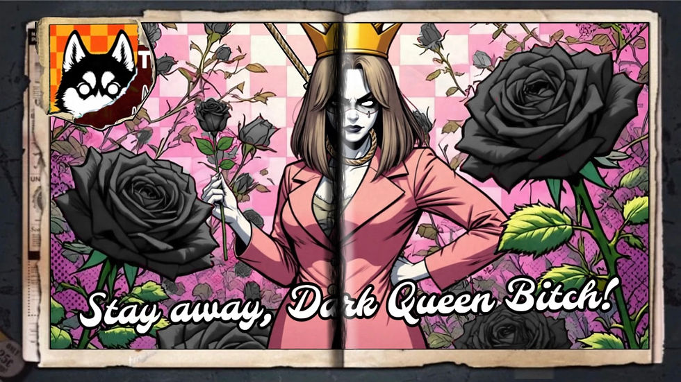 “Stay Away, Dark Queen Bitch!”, a comic wallpaper by Austin Lambeau.