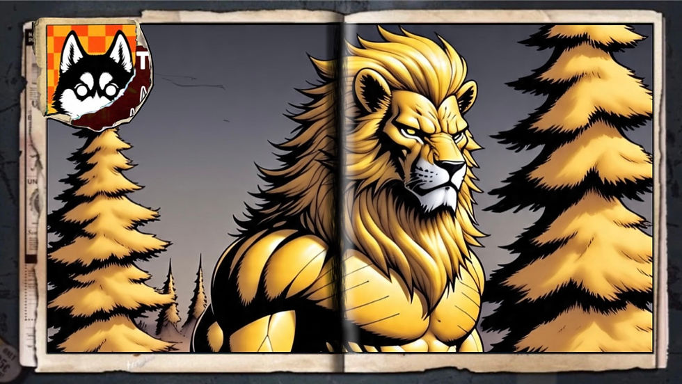 “Golden Leo”, a comic wallpaper by Austin Lambeau.