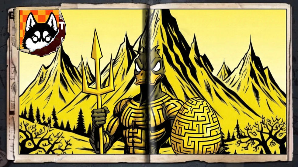 “Maze Ducker”, a comic wallpaper by Austin Lambeau.