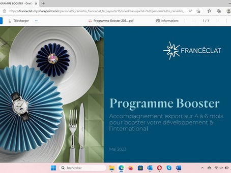 FRANCÉCLAT : PROGRAMME BOOSTER - FAITES-VOUS ACCOMPAGNER A L'INTERNATIONAL
