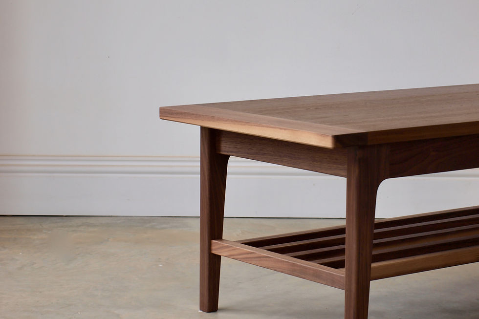 coffee table in walnut