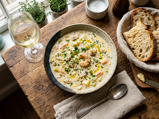 Best Wines for Seafood Chowder White Rosé and Sparkling Pairing Guide