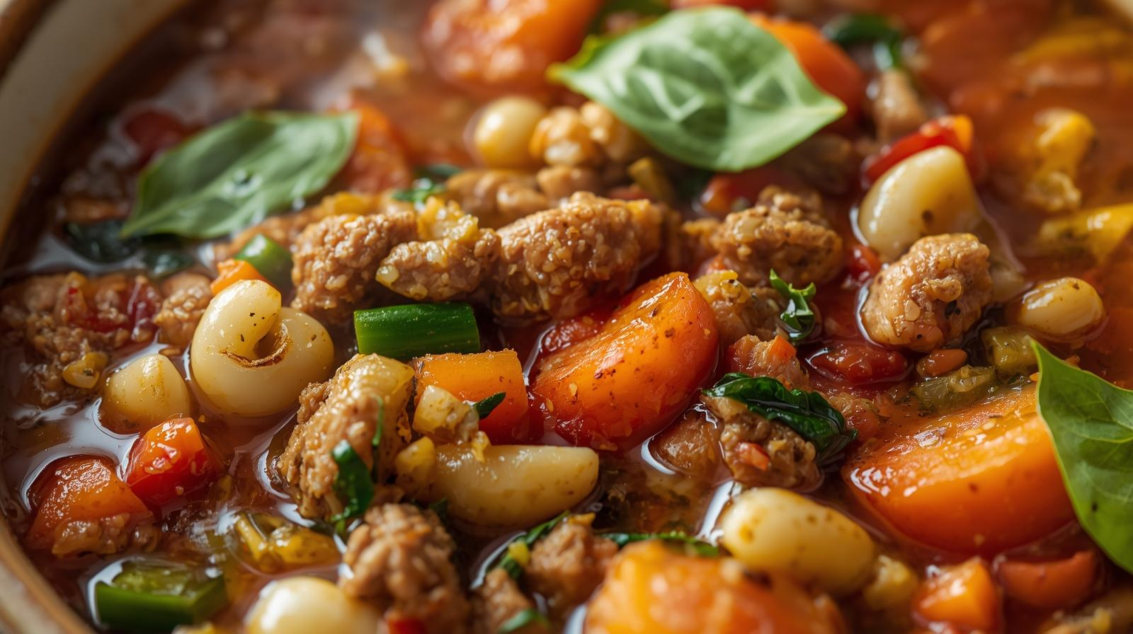 High Protein Minestrone Soup with Ground Turkey by Chef Gary W Irvin II and the Soup Angels