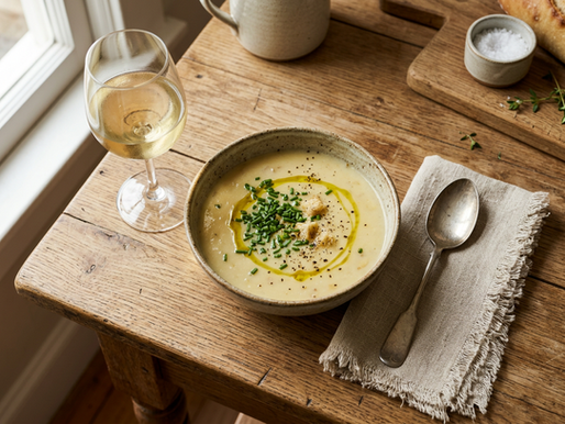 A simple potato soup can feel special with the right white wine.