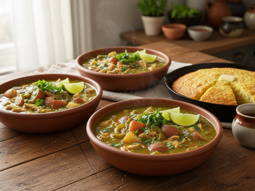 Roasted green chiles give this stew its bold Southwest character.