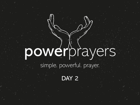 Praying hands with the heading for the blog of Power Prayers Day 2