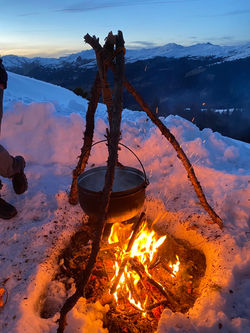 Syst. Erlebnispädagogik - Feuerküche im Schnee