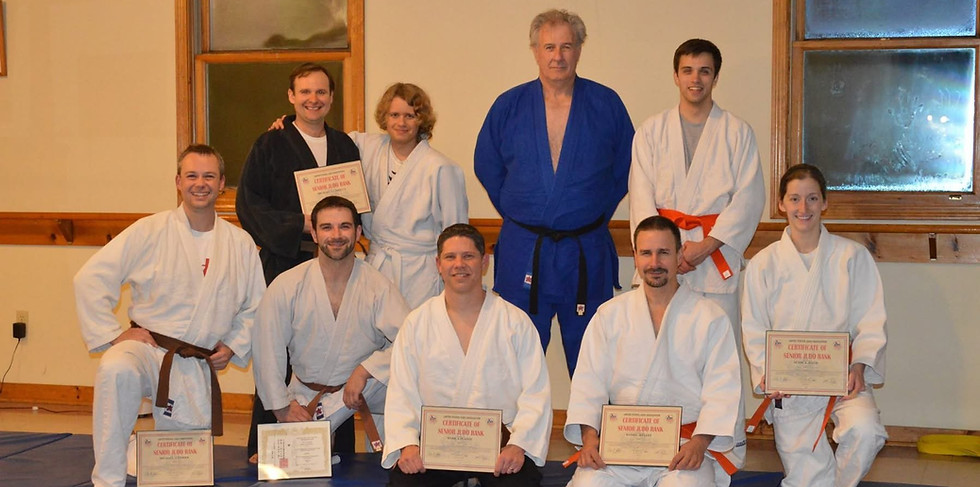 Sensei Kevin with newly promoted Judoka