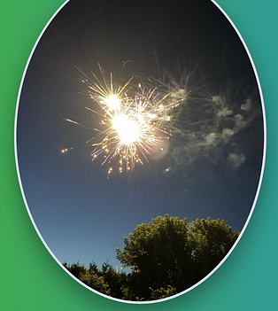 Spark fireworks in the sky