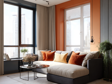 A stylish apartment sofa