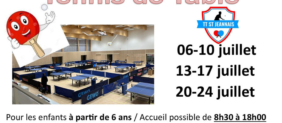 Stage tennis de table St Jean