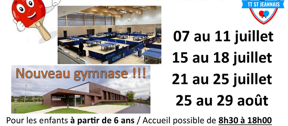 Stage tennis de table St Jean de Bournay