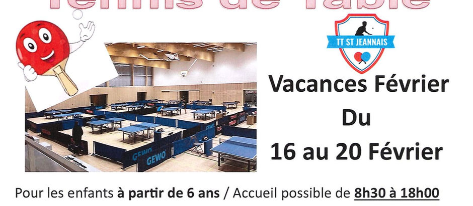 Stage multisports Tennis de table