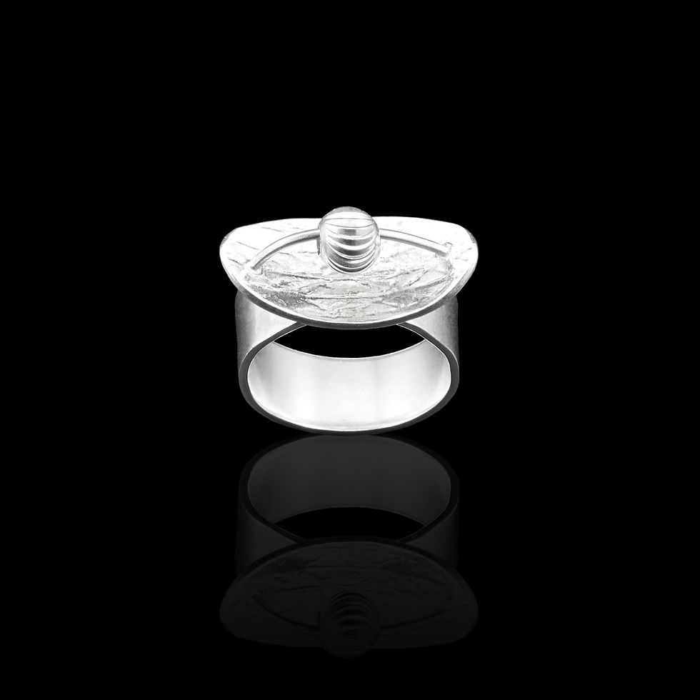 Silver Moving Ball Ring