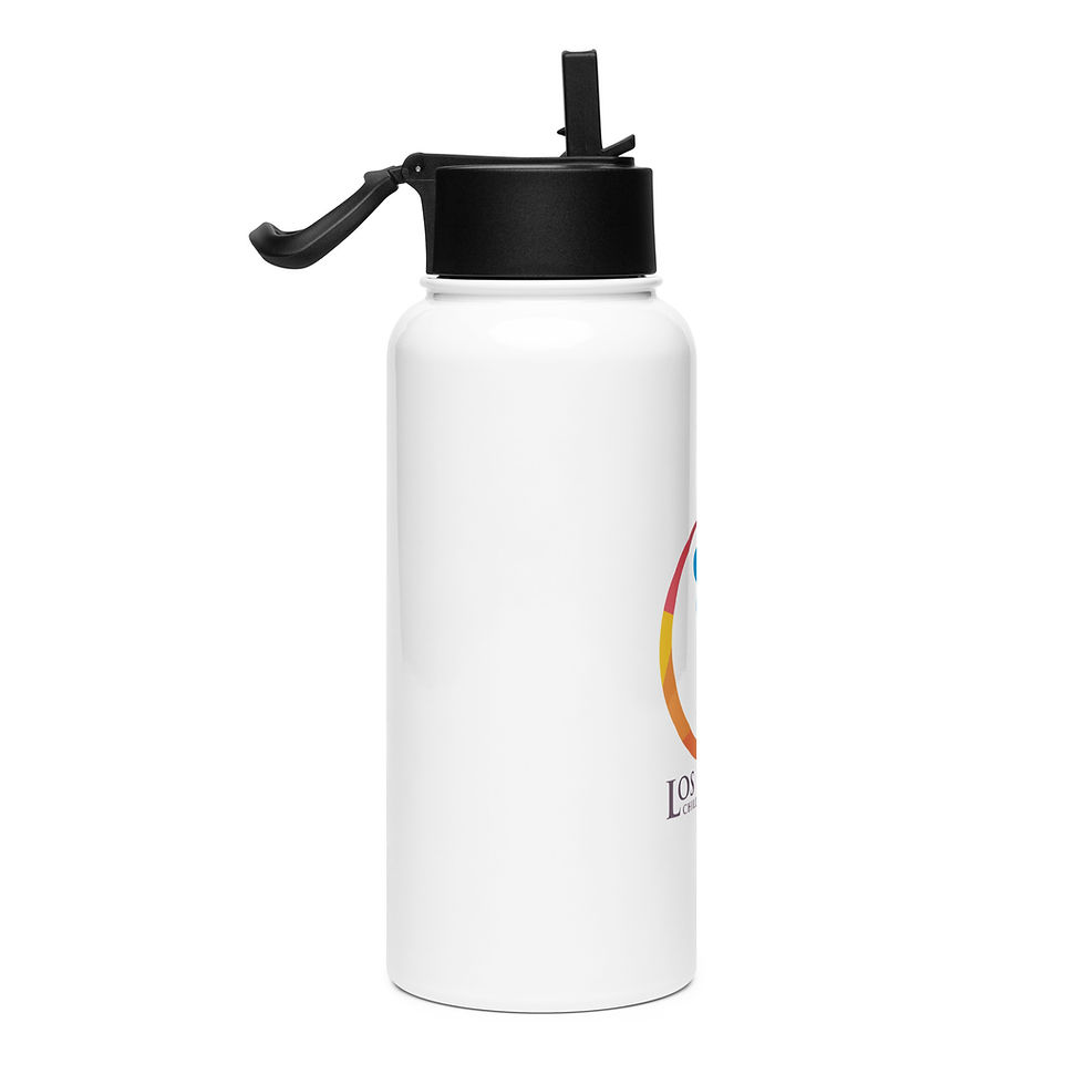 Thumbnail: Stainless steel water bottle with a straw lid