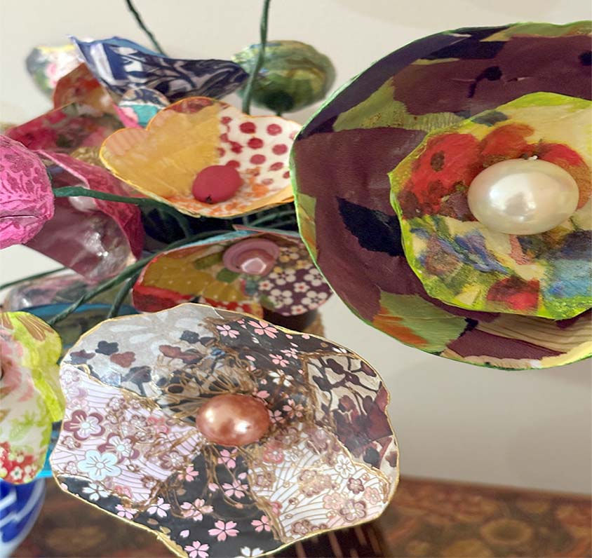 Collage Paper Flowers with Sharon ($50)