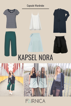Kapsel Nora einzelne Teile und Beispieloutfits