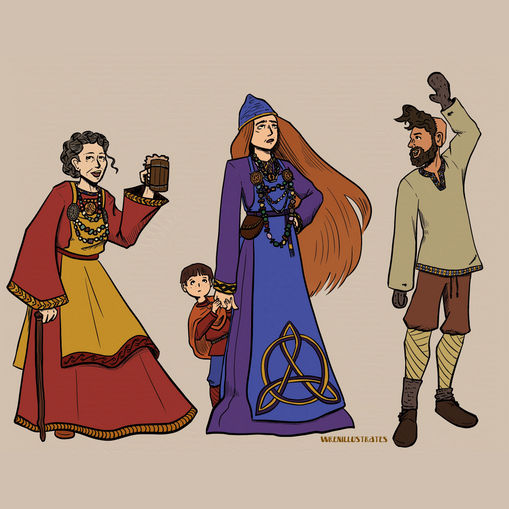 Viking Age Designs Colored