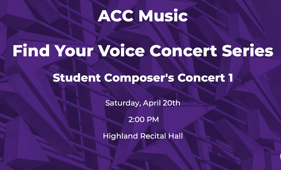 ACC Music Find Your Voice Concert Series
