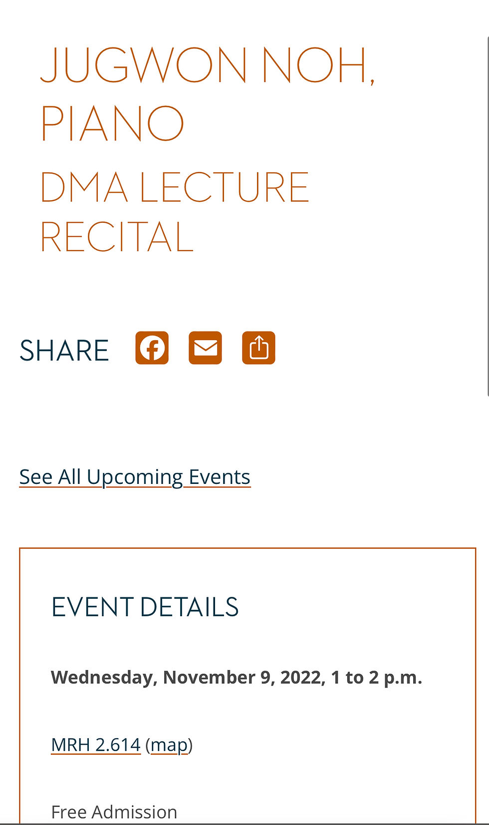DMA Lecture Recital