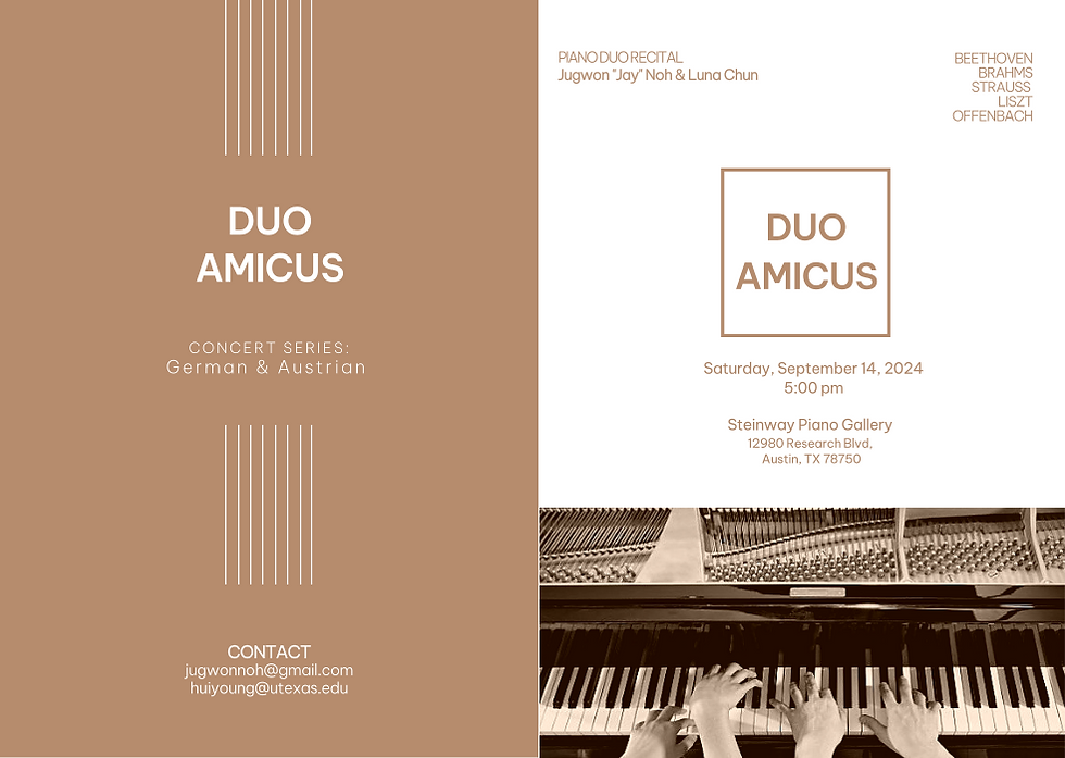 Amicus Piano Duo Recital (Jay Noh & Luna Chun)