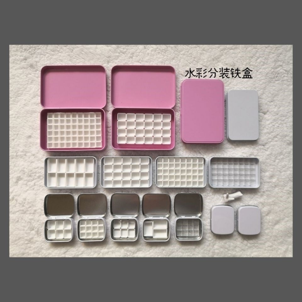 watercolor tin box palette for paints empty small Mini diyPaint Tray Box 