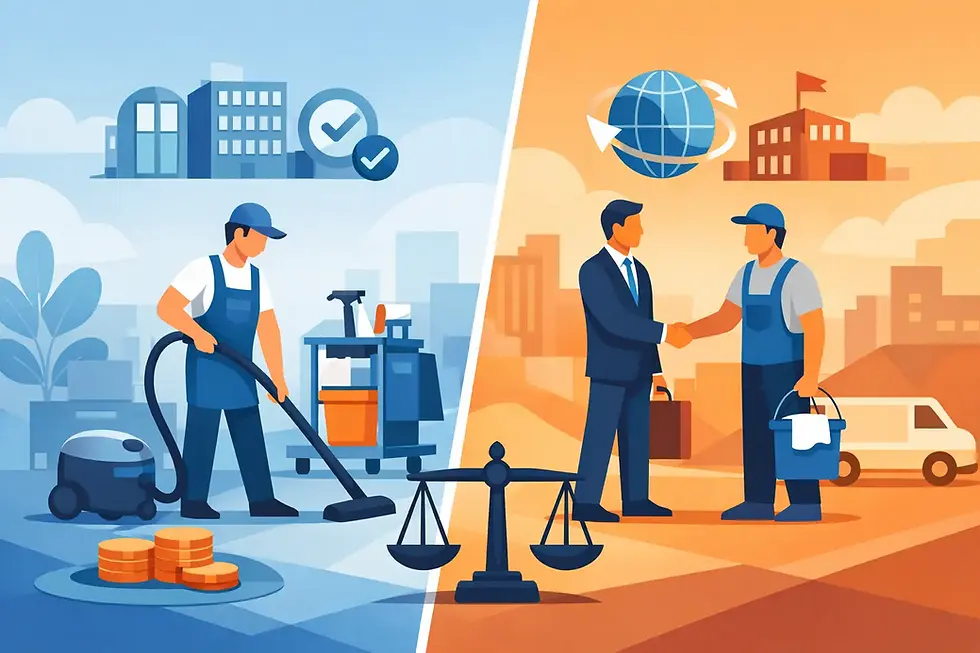Inhouse-Reinigung oder Outsourcing: Was rechnet sich?