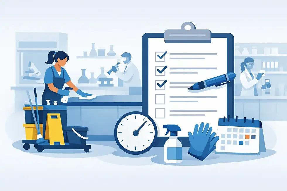Labor-Hygienereinigung organisieren: Checkliste