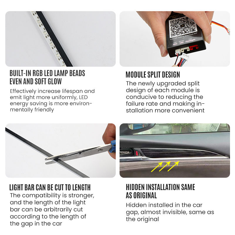 Thumbnail: K3-black 3 Universal interior light ambient car led atmosphere