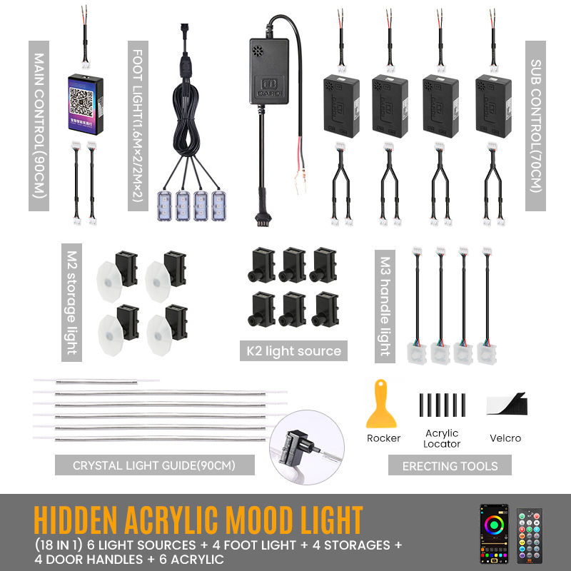 Thumbnail: High quality k2 crystal 12V car interior atmosphere light