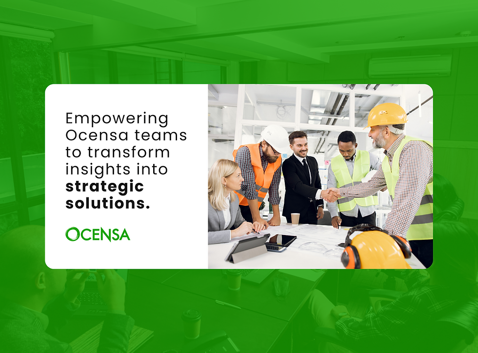 Engineers and managers shaking hands over blueprints in a strategic session on innovation driving