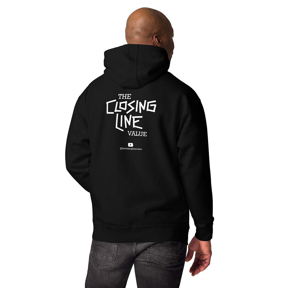 Thumbnail: The Closing Line Value - Logo Unisex Drawstring Hoodie