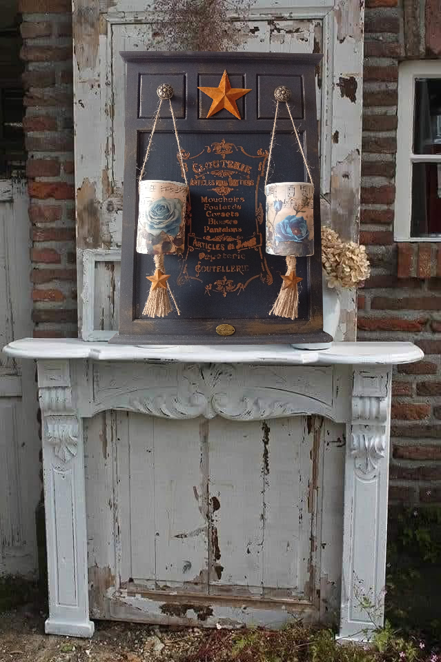 tableau murale pot suspendu métal