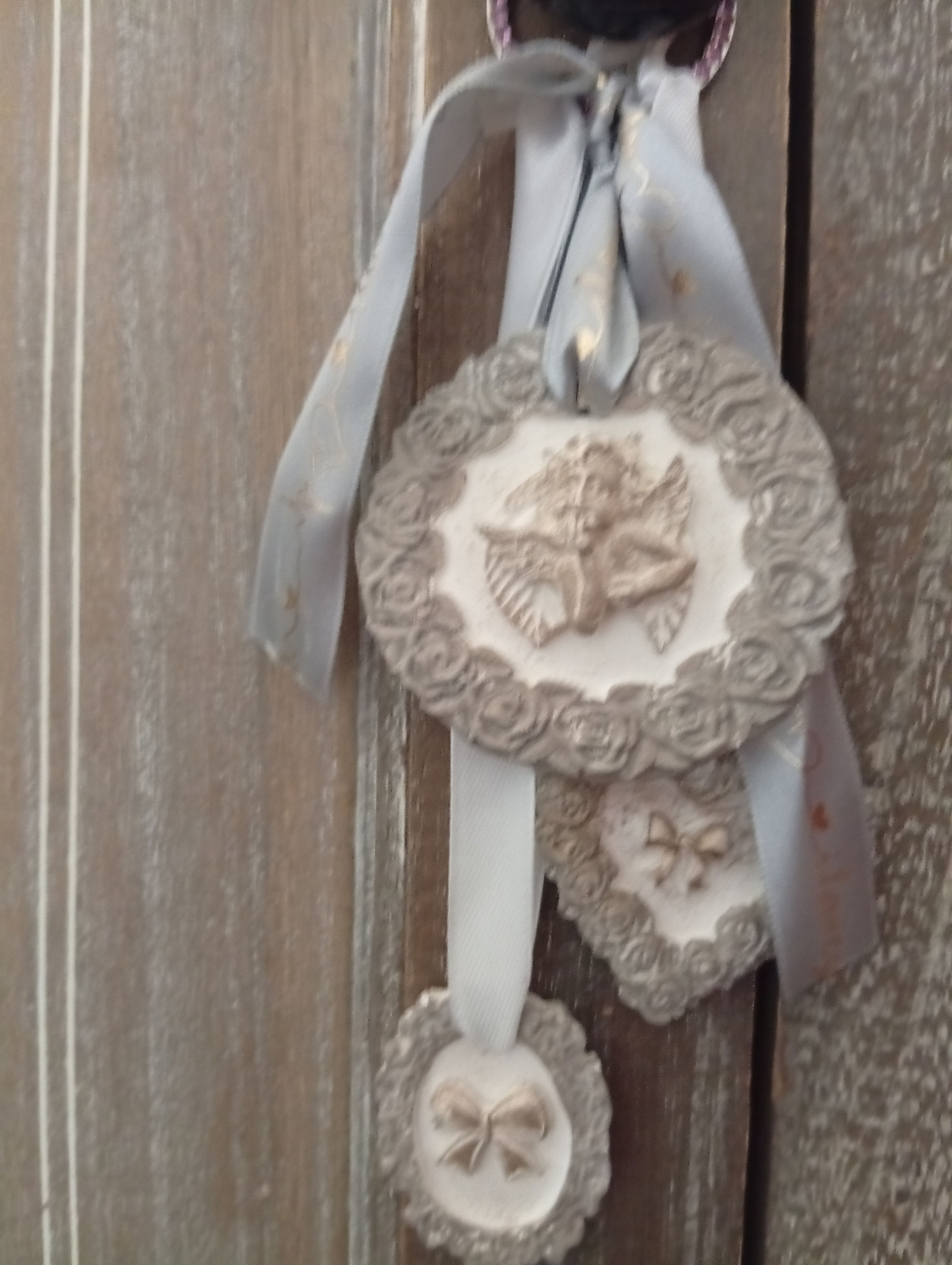 porte clé déco plâtre shabby chic
