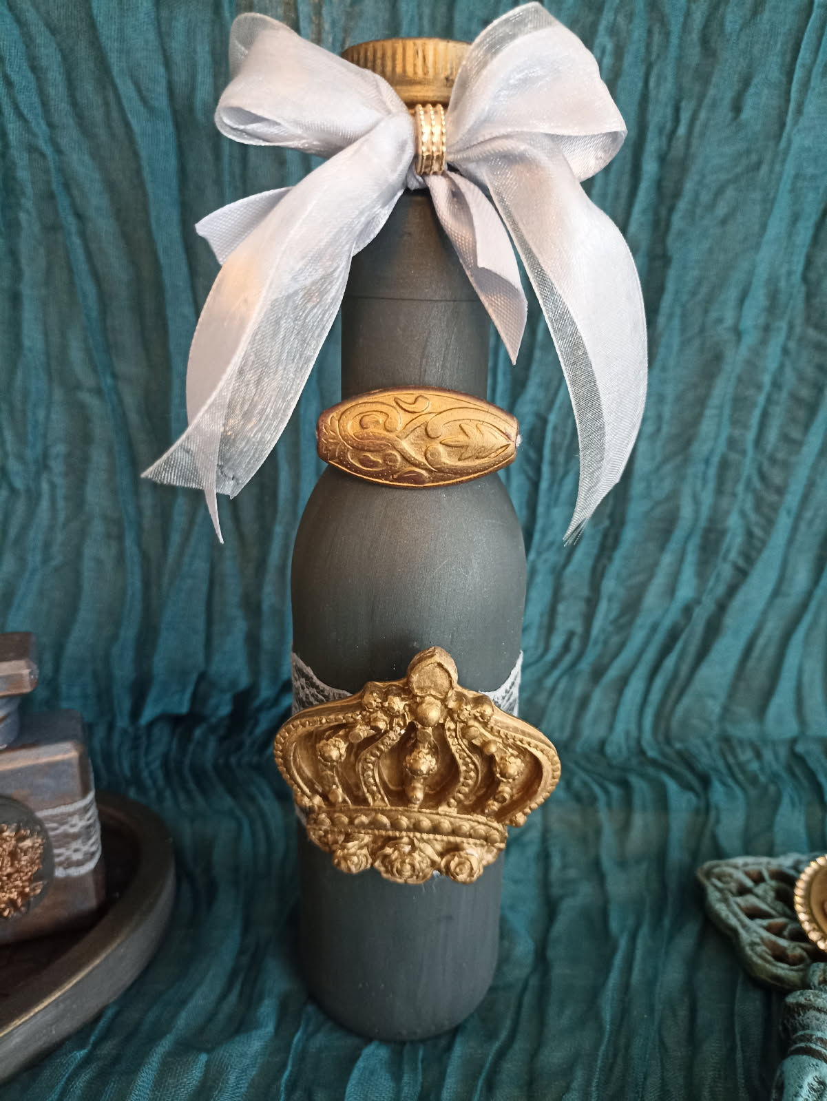 bouteille en verre déco shabby chic