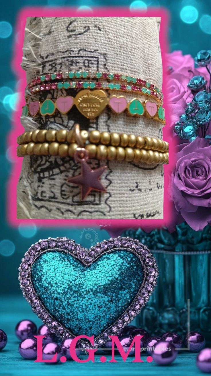 bracelet pink love