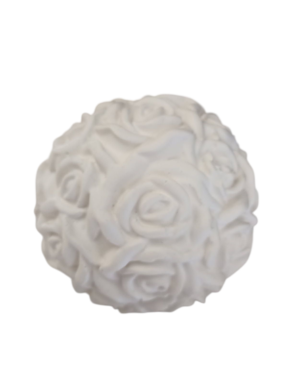 Miniature : rose en plâtre shabby chic