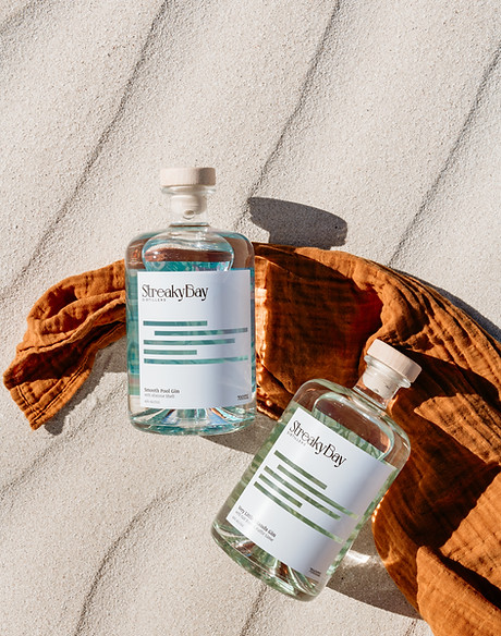 Hand-Crafted South Australian Streaky Bay Spirits on an Eyre Peninsula beach