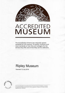 Ripley Museum is an Arts Council England accredited museum