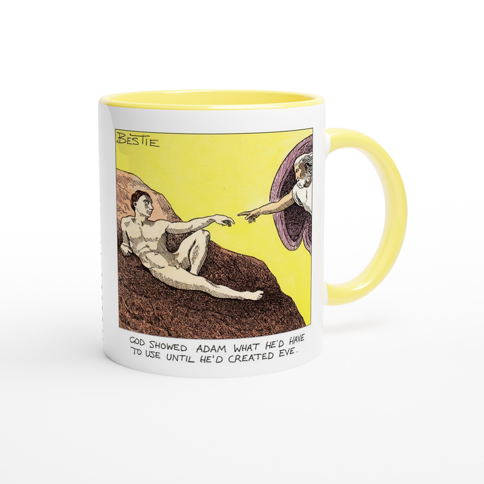 Thumbnail: God Showed Adam - White 11oz Ceramic Mug