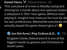 Warhorse Studio Founder Daniel Vávra Goes FULL Scorched Earth on Jon Del Arroz Over Kingdom Come Deliverance 2 Tweet